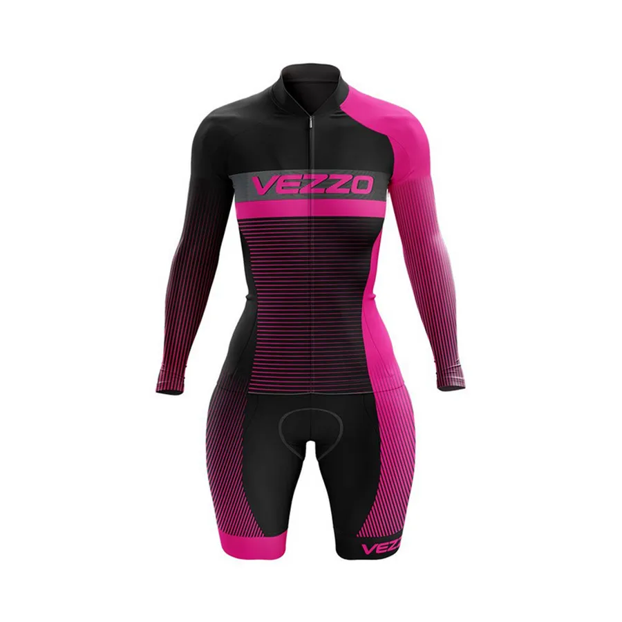 VEZZO летний женский велосипедный костюм с длинным рукавом roupa de ciclismo speedsuit MTB