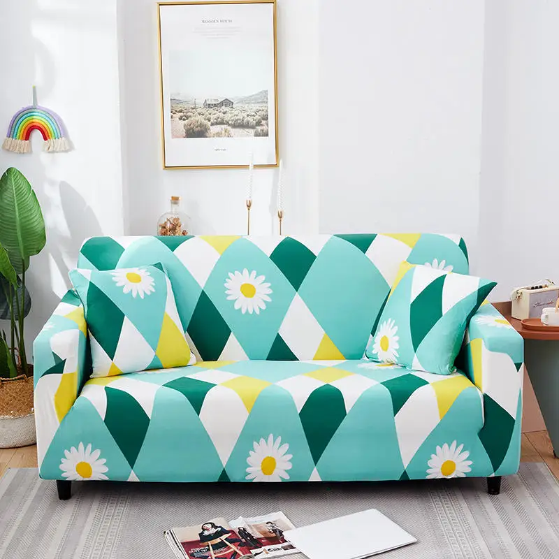 

Yaapeet 1pc Retro Europe Sofa Covers Bohemia Geometric Slipcovers Elegant Armchair Cover Soft Couch Cover Without Pillowcase