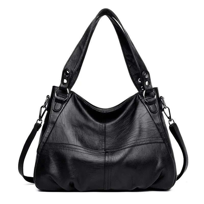 

Women's Genuine Leather Handbag Large Leather Designer Big Tote Bags for Women 2019 Luxury Shoulder Bag Famous Brand Handbags
