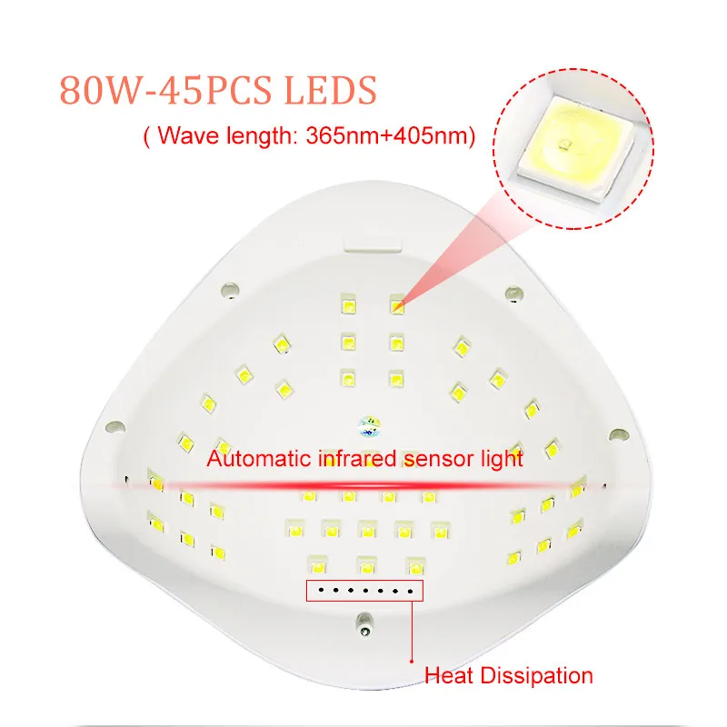 Уф-лампа для сушки всех видов гель-лака 80 вт | Красота и здоровье