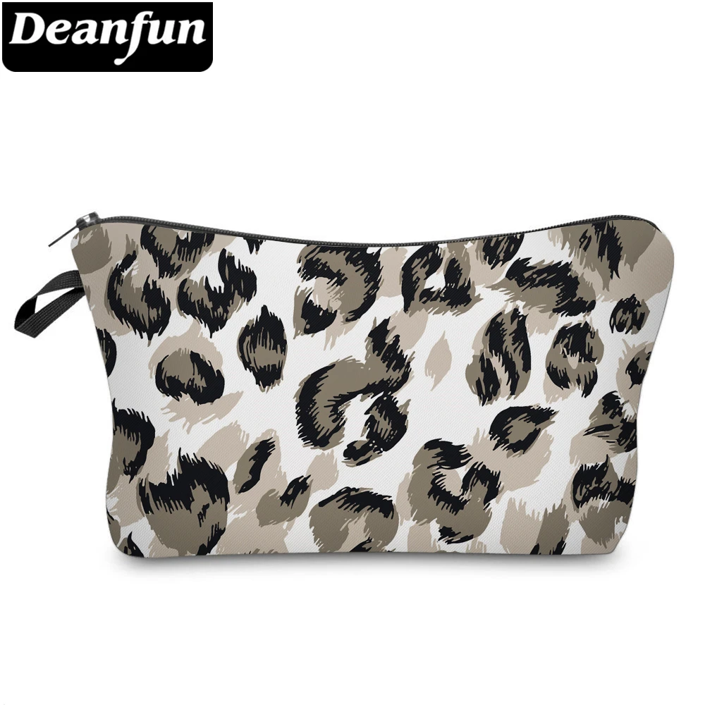 Deanfun леопардовая маленькая косметичка 3D печатная Водонепроницаемая Стильная