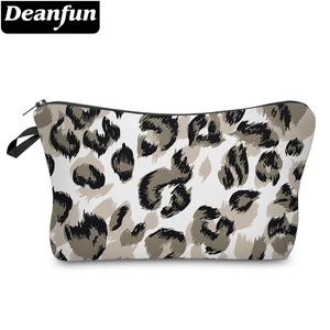 Deanfun леопардовая маленькая косметичка, 3D печатная Водонепроницаемая Стильная косметичка, полиэфирные косметички для женщин 51679