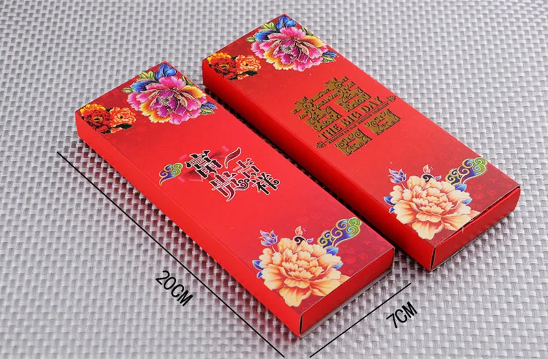 50 sets/lot Stainless Steel Dinnerware Double Happiness Red Color Spoons Chopstick Sets Wedding Party Gifts For Guest |