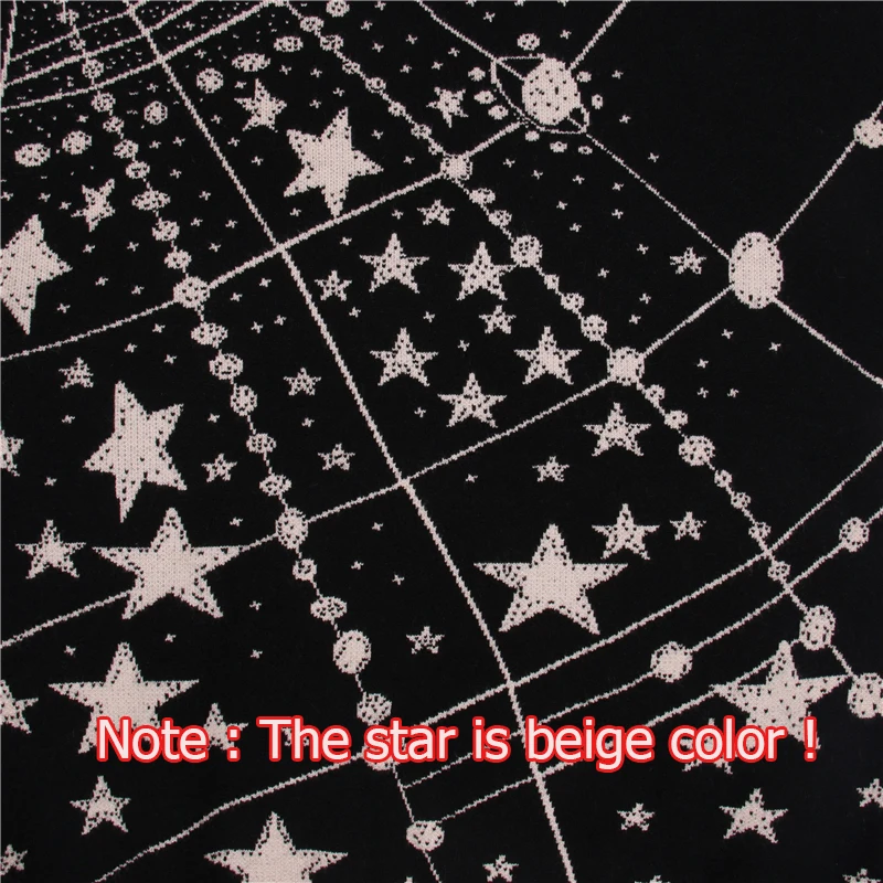 Retro Galaxy Star Pattern Sweater Women Vintage Long Sleeve Jumpers 2021 Autumn Winter Ladies Jacquard Sweaters Pullovers C-285 | Женская