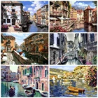 HUACAN картинки по номерам Венеция Пейзаж краска Холст окраска масляная краска ing City ручная краска ed украшение для дома