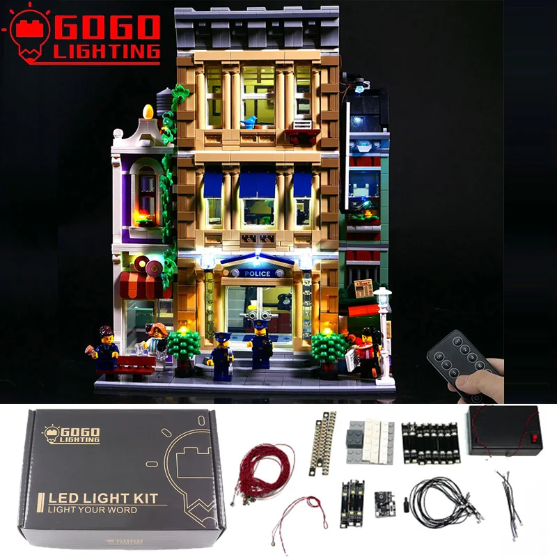

GOGOLIGHTING Brand LED Light Up Kit For Lego 10278 Architecture Police Station House Blocks Lamp Set Toys(Only Light No Model)