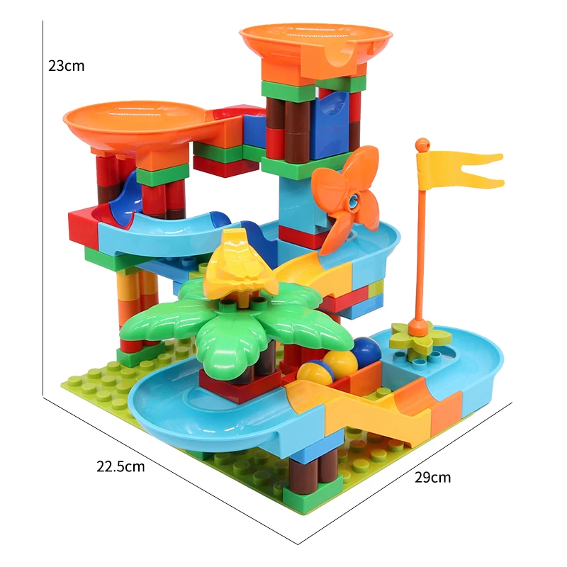 Мраморная гоночная трасса большая воронка горка строительные блоки сделай сам