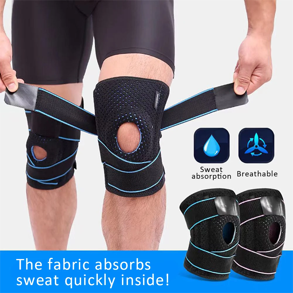 

1 Pair Elastic Knee Pads Effective Prevent Exercise Knee Pain Basketball Volleyball Running Sports Fitness Pain Relief Knee Pad