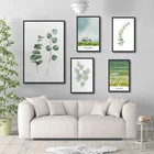 Современный минималистичный природные пейзаж, настенный художественный декор, плакат с принтом листьев, Картина на холсте, украшение для дома, спальни, на заказ