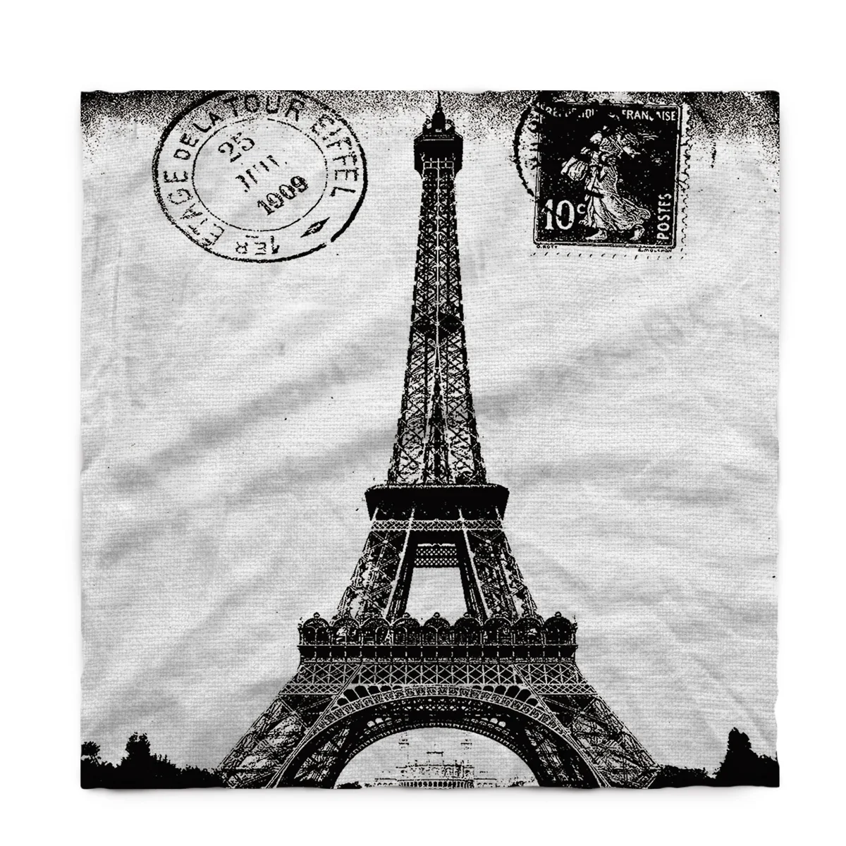 Ретро-марки Парижская башня черно-белые скатерти украшения элегантная скатерть