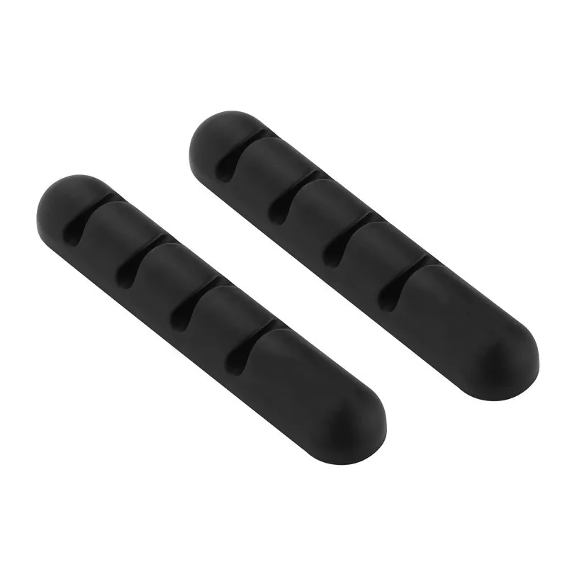 1pc black Кабельный органайзер силиконовый USB устройство для сматывания кабеля гибкий кабель управление зажимы держатель кабеля для мыши наушники - Цвет: 1pc black
