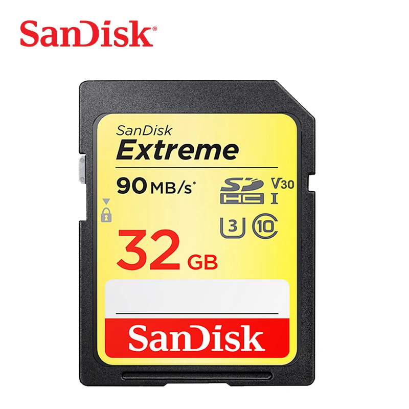 SD-карта памяти Sandisk 4K HD для экстремальной видеокамеры SDHC/SDXC C10 U3 V30 64 ГБ 32 150 дюйма |