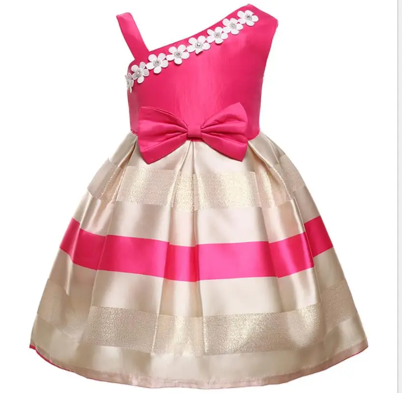 Детское платье с бабочками для девочек свадебное цветочным узором праздничное