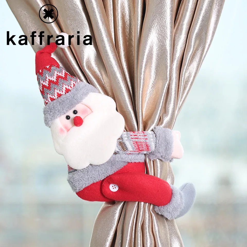 Рождественские украшения для дома Санта Клаус Снеговик занавеска С лосями