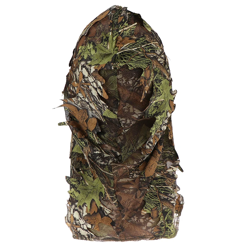 3D тренировочная маска камуфляжная тонкая дышащая для охоты с листьями лица |
