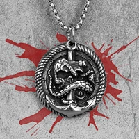 doctor octopus anchor sailor skull stainless steel men necklaces pendants chain punk gothic jewelry creativity gift wholesale