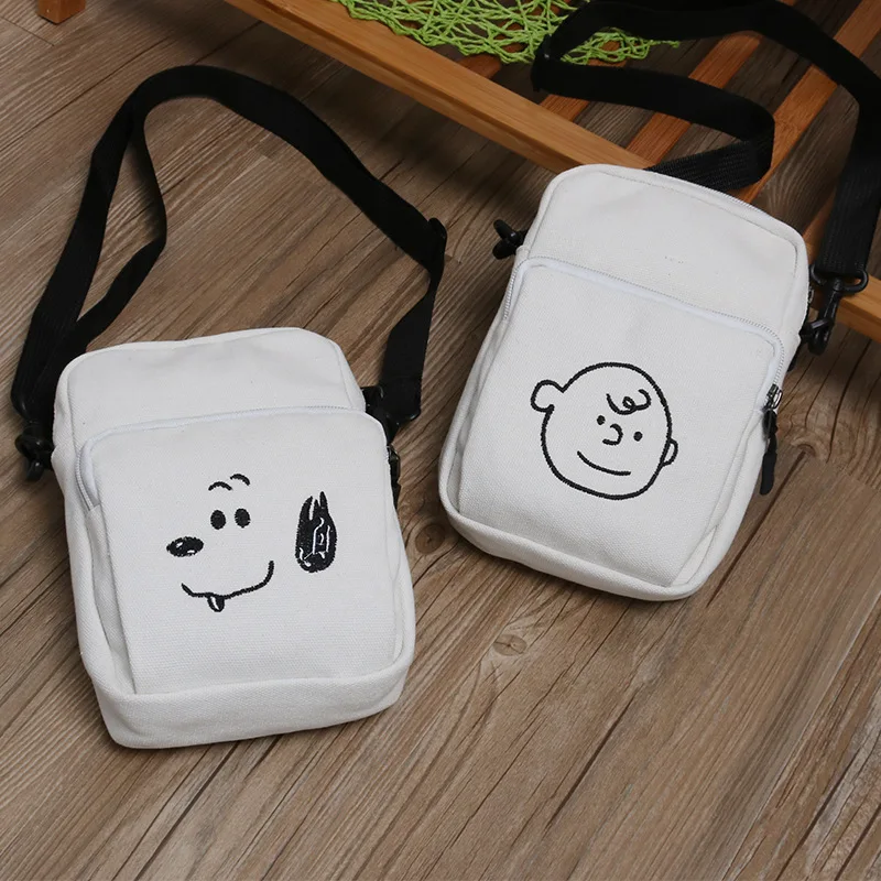 Сумка мессенджер на молнии Charlie холщовая маленькая квадратная сумка