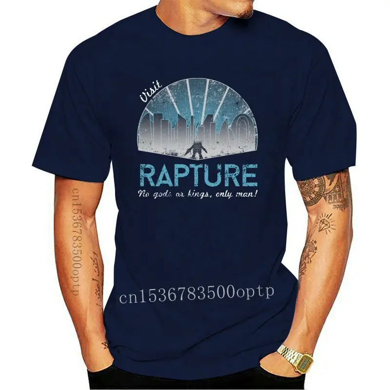 

Men Short sleeve tshirt Visit Rapture Bioshock T Shirt Women t-shirt
