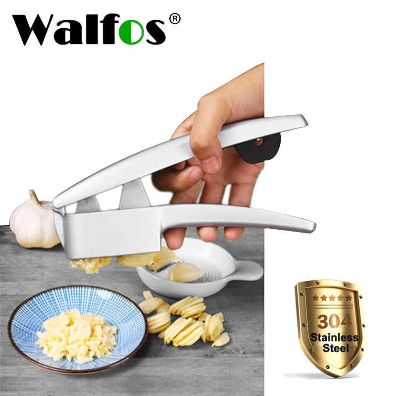

WALFOS Kitchen Household Manual Garlic Press Stainless Steel Multi-function Garlic Press Cooking Gadget