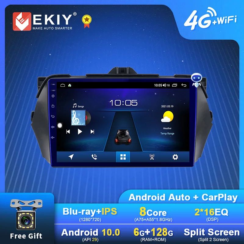 

EKIY Android автомобильный радиоприемник для SUZUKI Alivio CIAZ 2014-2019 навигация GPS 1280*720 DSP Carplay мультимедийный плеер Авто Стерео DVD FM