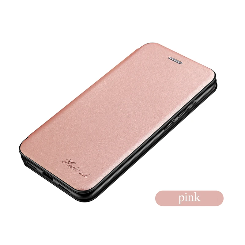 pink Кожаный флип-чехол для Xiaomi redmi note 7 Магнитная подставка-чехол на xaomi redmi note 5 6 Pro карта кошелек защитный чехол - Цвет: pink
