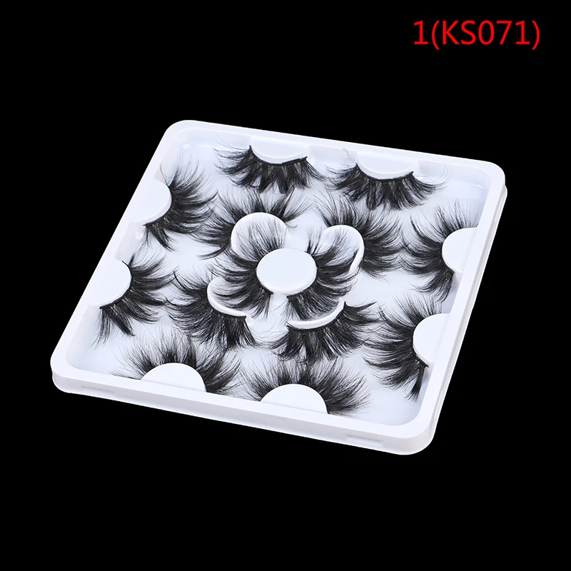 

7Pairs 3D Mink Eyelashes Makeup Natural Long False Eyelashes Dramatic Lashes Extension HandMade Fake Eyelash maquiagem