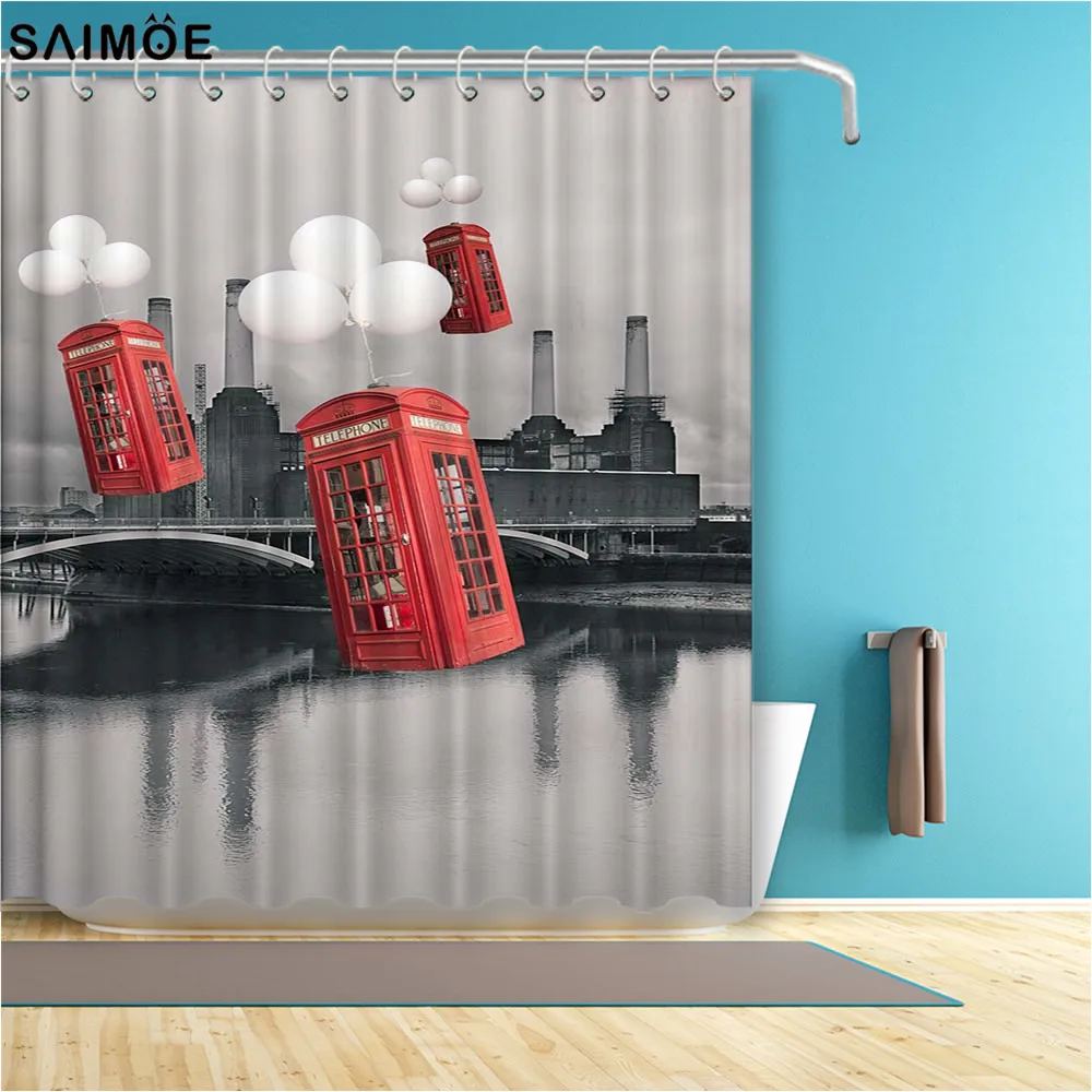 Vixm Home Choice london landmark red телефонная будка из полиэстера для ванной водонепроницаемый