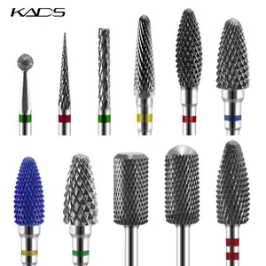 Аппарат для маникюра KADS электрическое сверло для ногтей, 26 типов, алмазные фрезы из сплава и керамики, вращающиеся заусенцы, сверление ногтей
