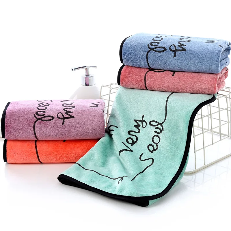 

Полотенце для лица из микрофибры с надписью, полотенце для рук, бытовые товары, мягкое бытовое полотенце, хлопковое деликатное банное полот...