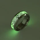 Мужские флуоресцентные парные кольца из титановой стали