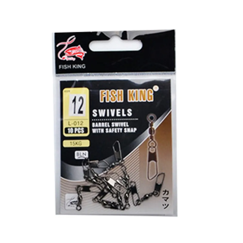 

Stainless Steel With Snap Fishhook Lure Swivels Bearing Rolling Swivel Lure Tackle Fishing Connector Pin FishHook Accessorries