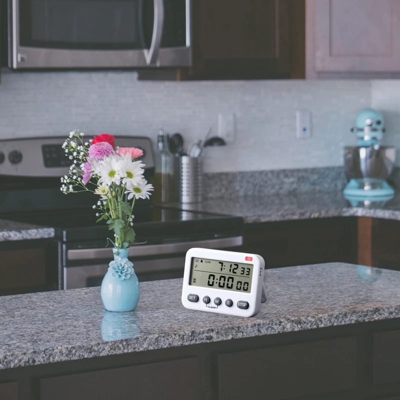 

YS-218 Digital Timer 100 Hour Dual Count Down and Up Kitchen Timer LCD Display 27RF