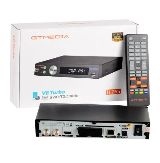 Gtmedia V8 Turbo Pro2 DVB S/S2/S2X + T/T2/кабель (J83.A/B/C)/ISDBT bulit in WIFI Поддержка Full PowerVu DRE & Biss