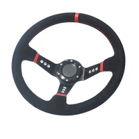 spco 14inch leather suede car steering wheel 350mm rally tuning drift racing steering wheel
