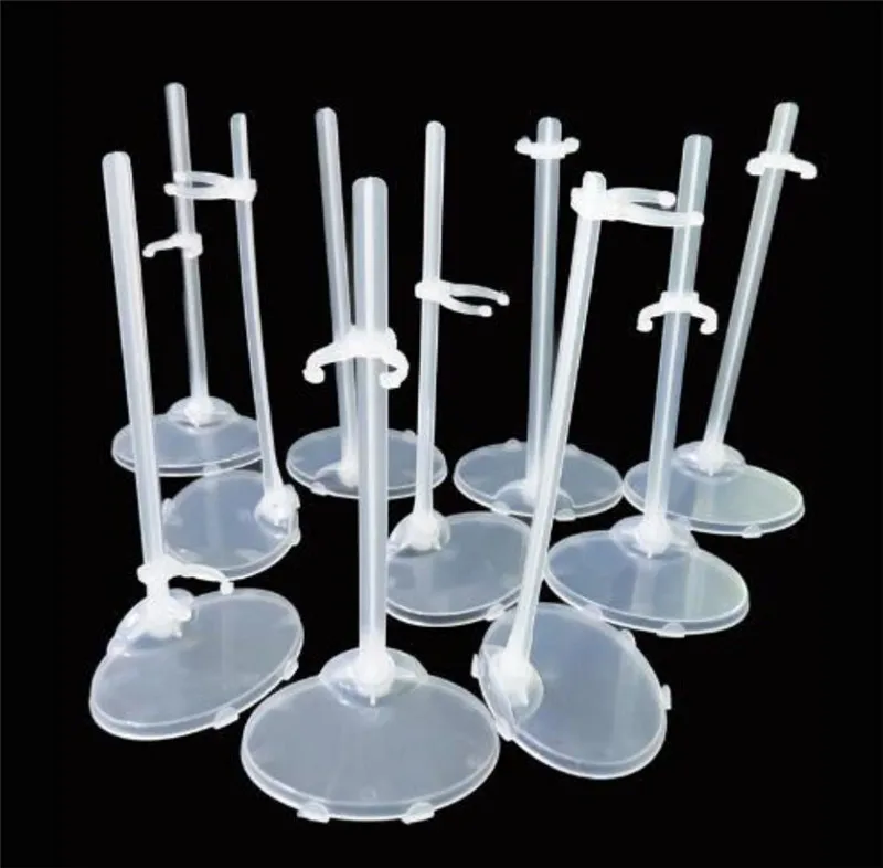 

5Pcs /Lot Doll Accessories Transparent Holder Model Display Mannequin Stands Waist Support DIY Prop for Barbie Doll 12 Inch