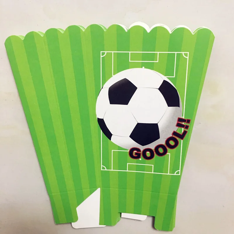 6 шт./лот коробка для попкорна футбола милые одноразовые бумажные стаканы Детские