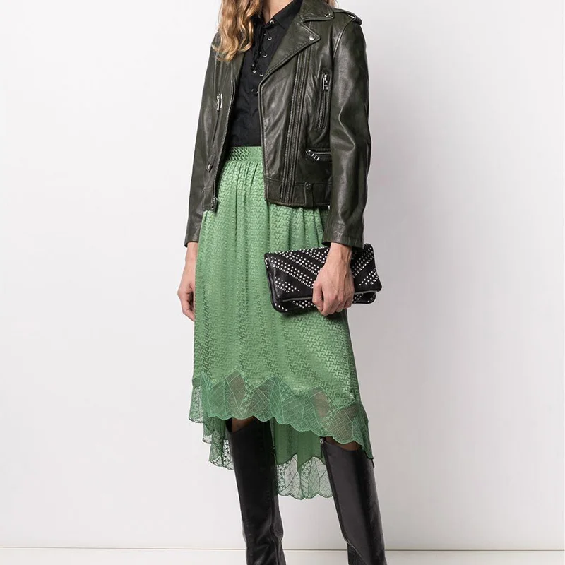 

2021 Genuine Leather Rivet Wings Decoration Shoulder Bag Fashion Black Messenger Bag Women