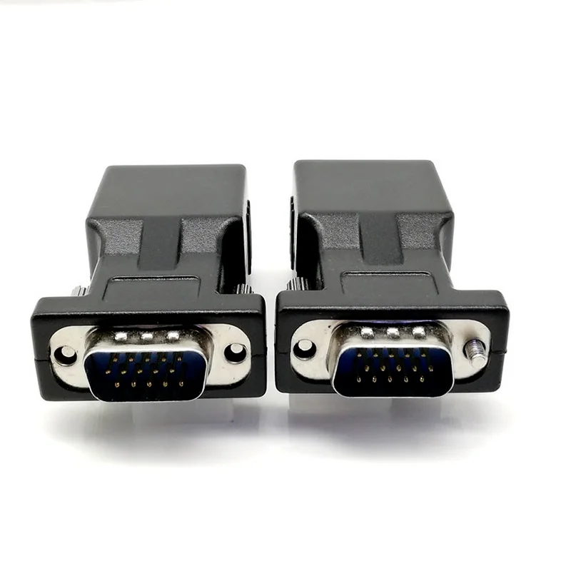 15-контактный Переходник VGA Мама-мама адаптер RGB HDB для сетевого кабеля Ethernet LAN CAT5 CAT6