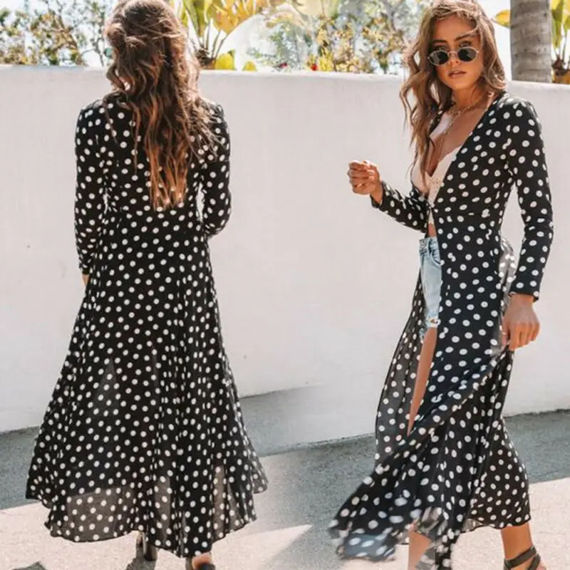 Женский цветочный кардиган Boho праздничный длинный прозрачный кимоно свободного