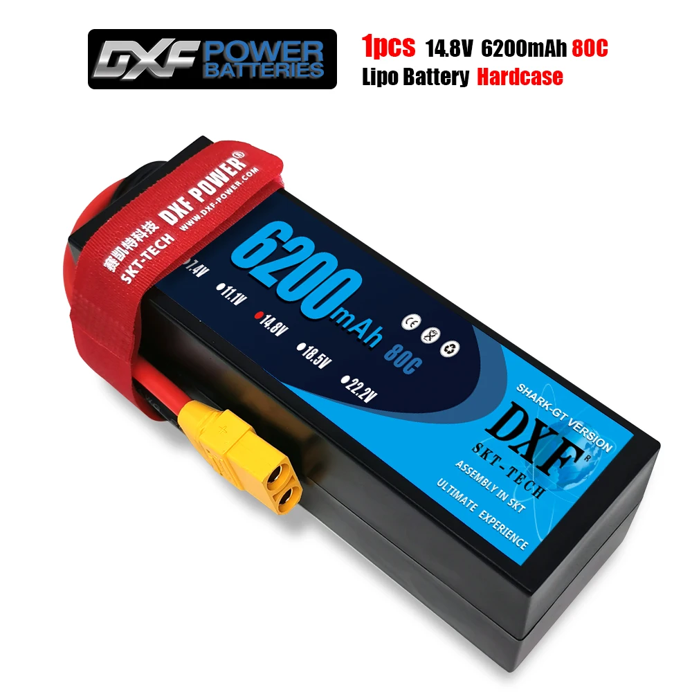 DXF Lipo батарея 4S 14 8 V 6200mAh 80C 160CHardCase AKKU для 1:8 1:10 RC автомобиль E Багги Truggy Грузовик