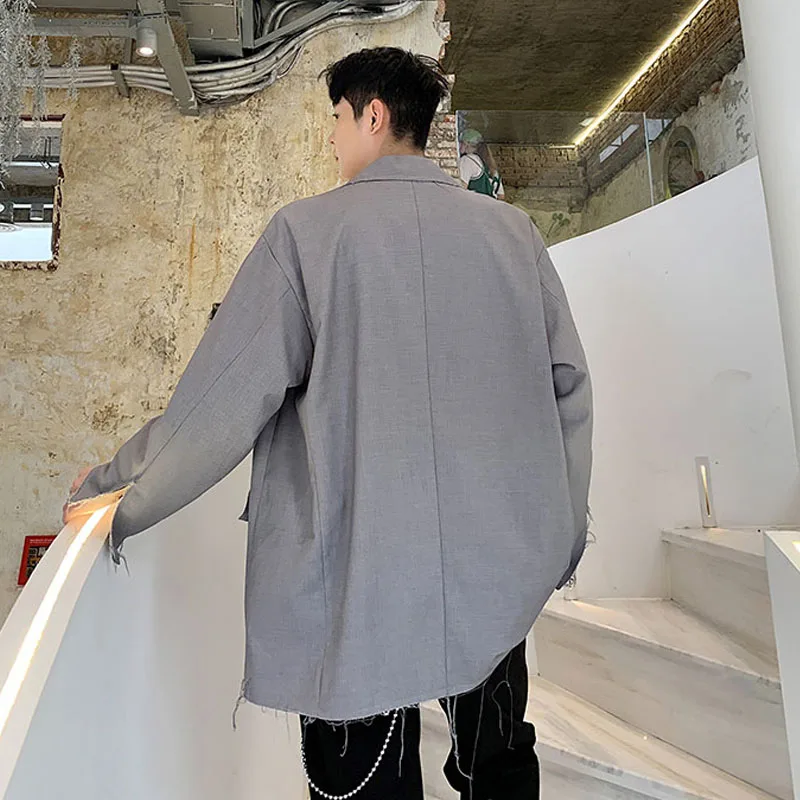 Мужская куртка Suti с металлической булавкой Свободные повседневные блейзеры