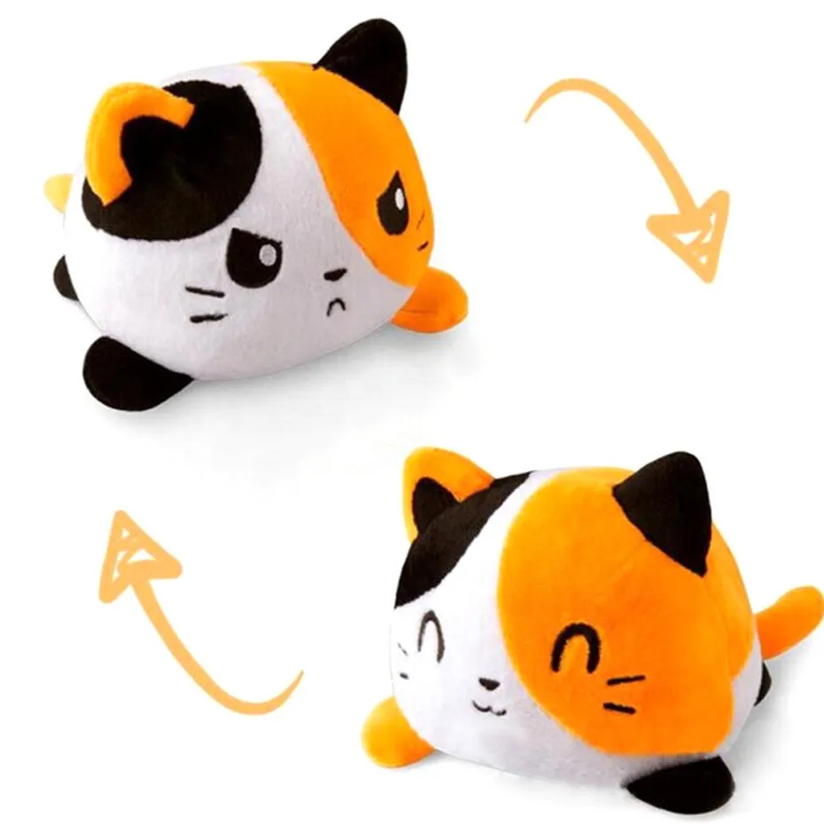 

Hot 11 Styles Double sided Cat Gato Kids Plushie Plush Animals unicorn Double-Sided Flip Doll Cute Toys Peluches For Pulpos