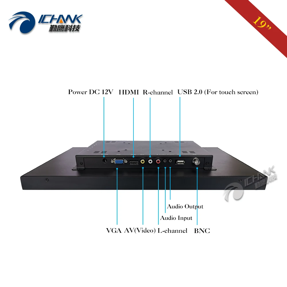 ZB190TC-V592/19 дюймов 1440x900 16:10 широкоформатный металлический корпус HDMI VGA USB POS машина промышленный сенсорный монитор ЖК-экран