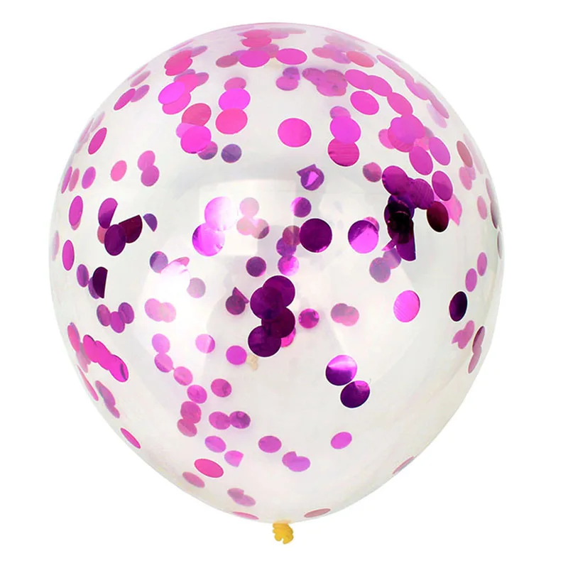 hot pink 20 шт. прозрачные воздушные шары Золотая Звезда конфетти из фольги прозрачные воздушные шары с днем рождения украшения детский душ свадьба - Color: hot pink