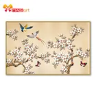 вышивка крестом наборы рукоделие, наборы для рукоделия, 11CT водорастворимые картины из парусины, 14CT, животные, стиль, цветок персика, Фея-NCMA108