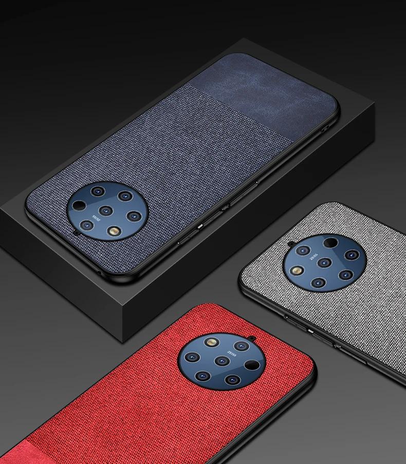 Чехол для Nokia 9 PureView Роскошная ткань из искусственной кожи жесткая задняя крышка