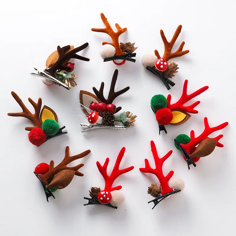 Рождественские новые милые фотозажимы праздничный стиль красная повязка на