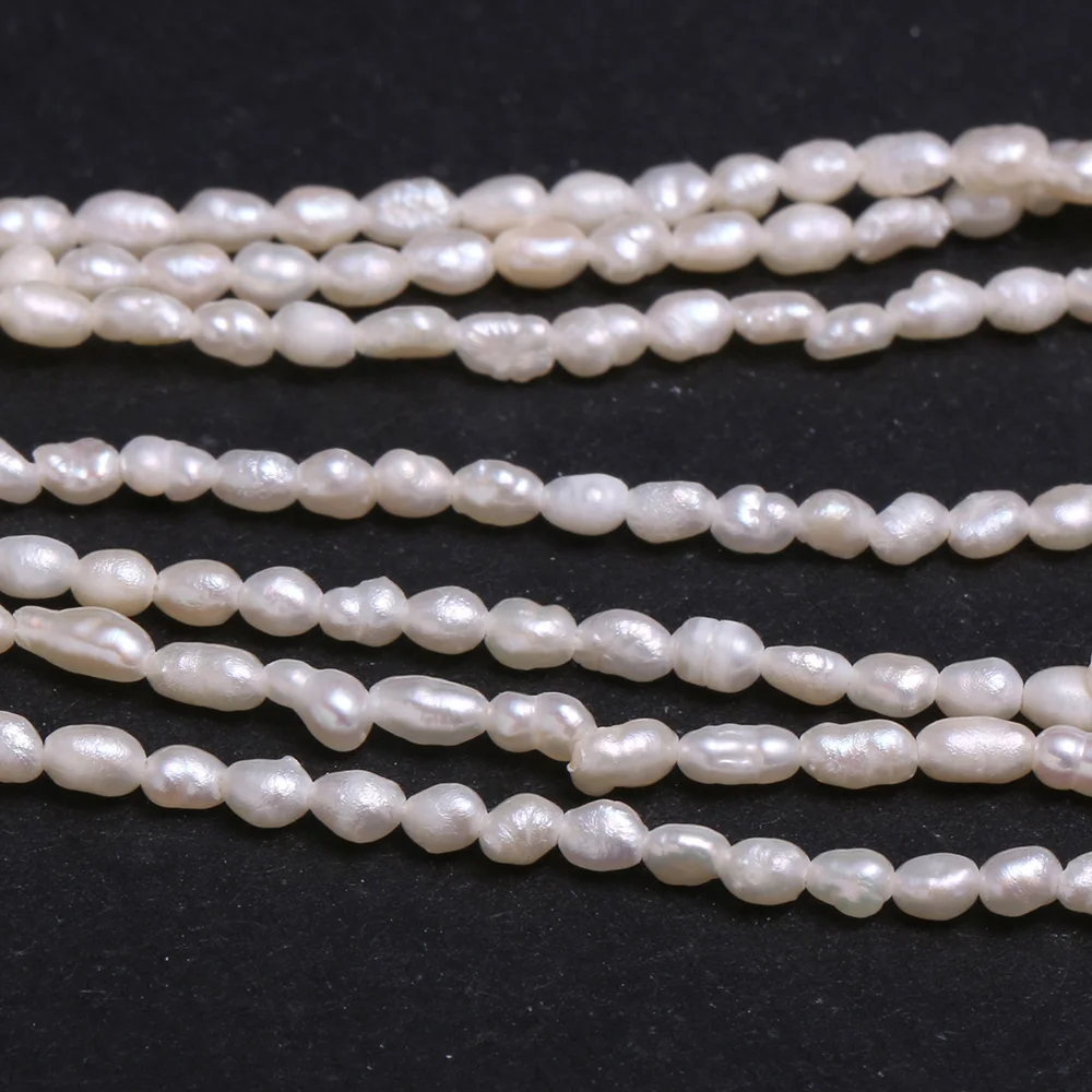 Натуральный жемчуг пресноводный бусины высокое качество 2 мм риса Форма для
