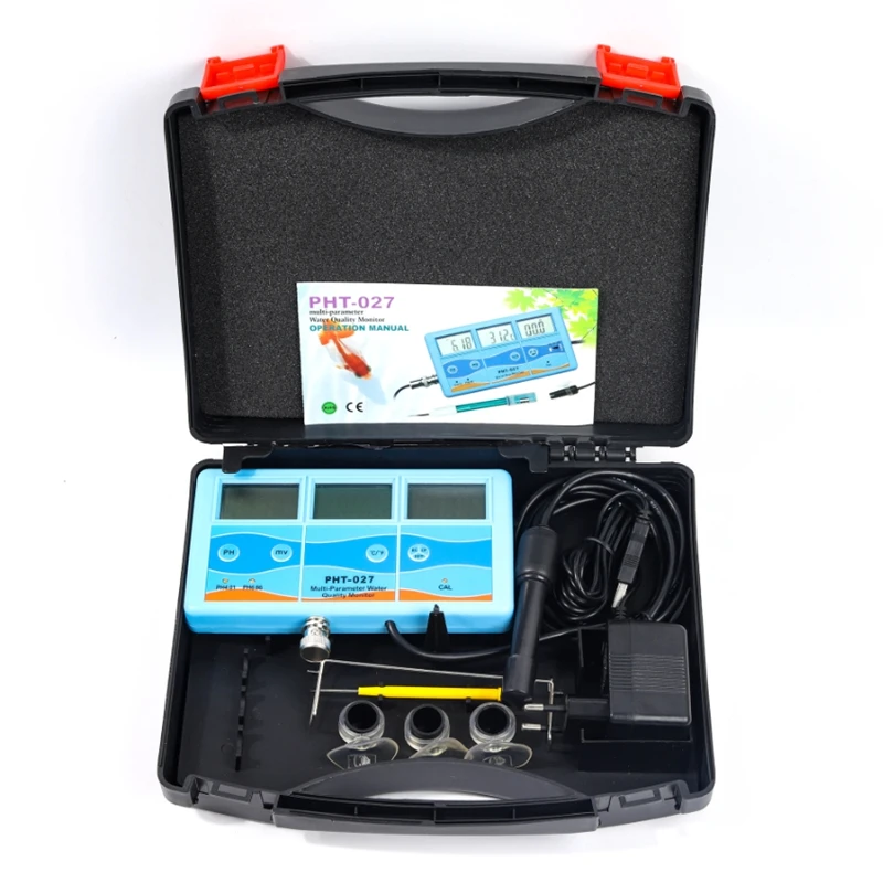 Онлайн цифровой монитор качества воды PH ORP/mV EC CF TDS Temp 6 в 1 многопараметрический
