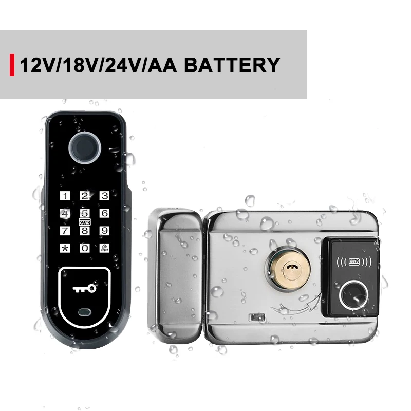 

Wireless and Biometric Locks Apartment Fingerprint Lock Easy Install Smart Door Lock AA Battery Lock